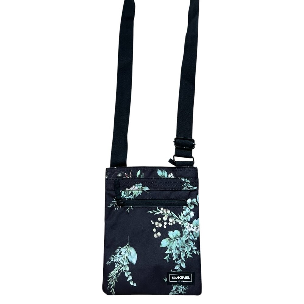Dakine Black Botanical Floral Pattern Crossbody Bag